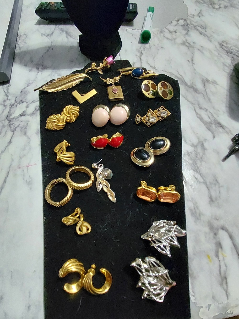 Monet Gold-Tone and Multicolor Women's Earring Mix
